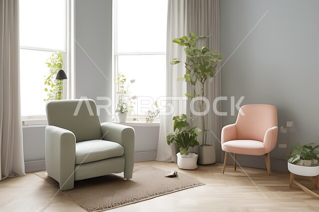 Living room with modern modern designs, living room, interior decorations, hanging paintings, antiques and accessories, upscale home furniture, modern designs, apartments and villas, interior decoration