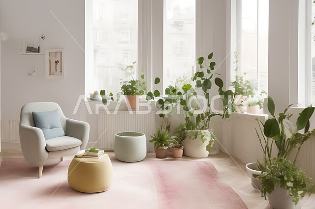 Living room with modern modern designs, living room, interior decorations, hanging paintings, antiques and accessories, upscale home furniture, modern designs, apartments and villas, interior decoration