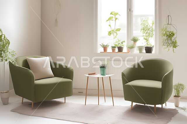 Living room with modern modern designs, living room, interior decorations, hanging paintings, antiques and accessories, upscale home furniture, modern designs, apartments and villas, interior decoration