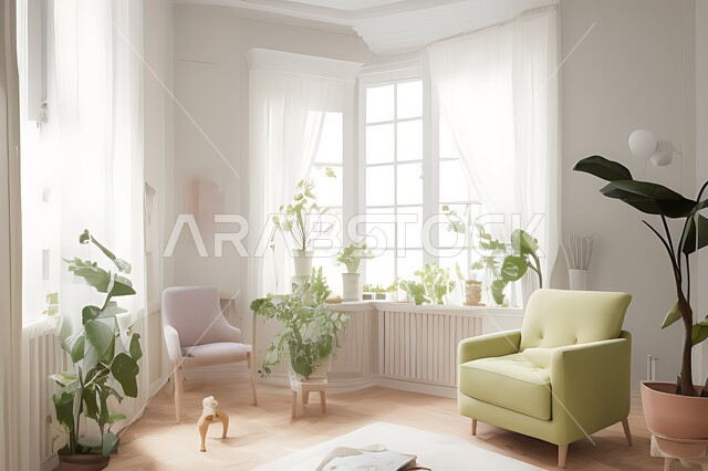 Living room with modern modern designs, living room, interior decorations, hanging paintings, antiques and accessories, upscale home furniture, modern designs, apartments and villas, interior decoration