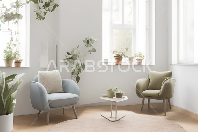 Living room with modern modern designs, living room, interior decorations, hanging paintings, antiques and accessories, upscale home furniture, modern designs, apartments and villas, interior decoration