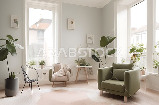 Living room with modern modern designs, living room, interior decorations, hanging paintings, antiques and accessories, upscale home furniture, modern designs, apartments and villas, interior decoration