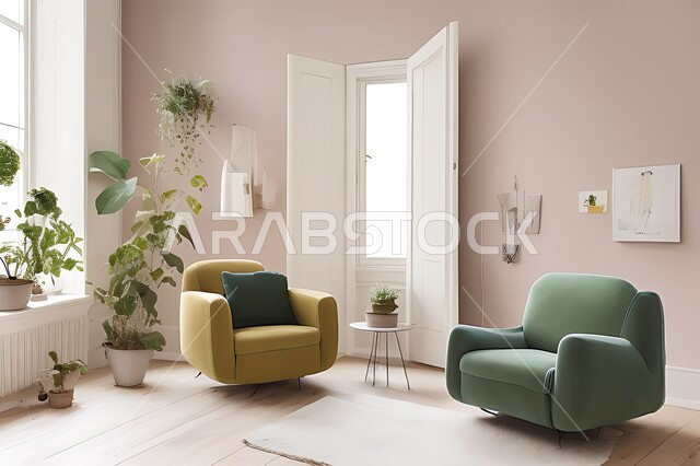 Living room with modern modern designs, living room, interior decorations, hanging paintings, antiques and accessories, upscale home furniture, modern designs, apartments and villas, interior decoration