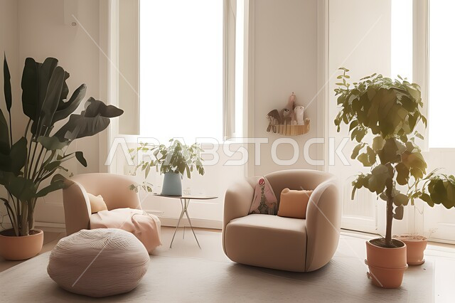 Living room with modern modern designs, living room, interior decorations, hanging paintings, antiques and accessories, upscale home furniture, modern designs, apartments and villas, interior decoration