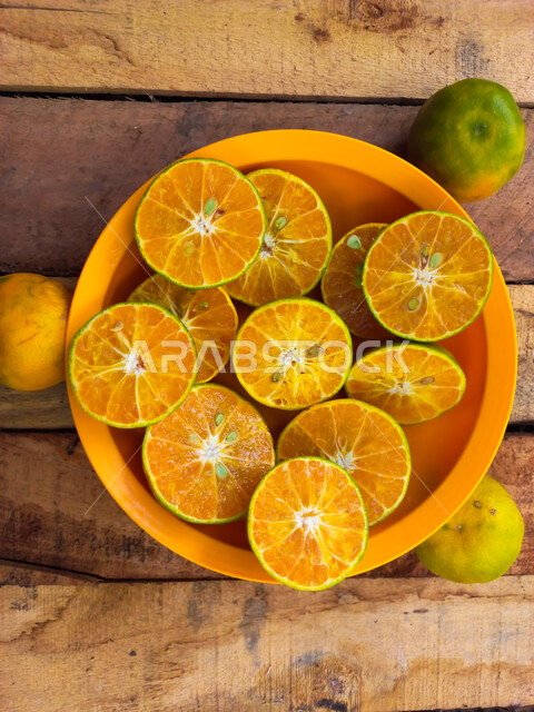 A plate of fresh orange slices, vitamin C, refreshing and delicious fruit, natural vitamin, citrus fruits, fresh and useful fruits