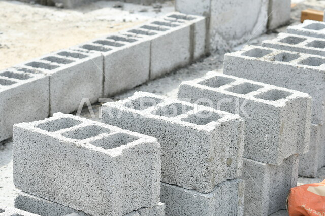 صورة مقربة لطوب الاسقف، قالب طوبي، اعمال البناء، حجارة البناء،  بناء الجدران والاسقف