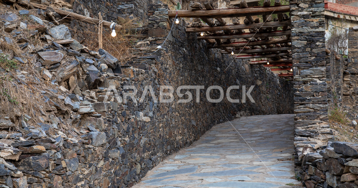 Rijal Almaa Heritage Village, Asir Region, Kingdom of Saudi Arabia, old ...