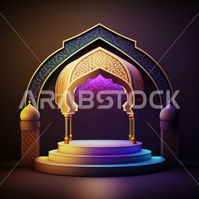 تصاميم وزخارف اسلامية، ديكورات ملونة، ديكورات رمضانية، زخارف اسلاميه، خلفية اسلامية