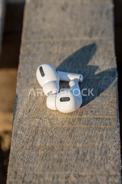 Wireless earphones, accessories for modern technical devices, wireless headset