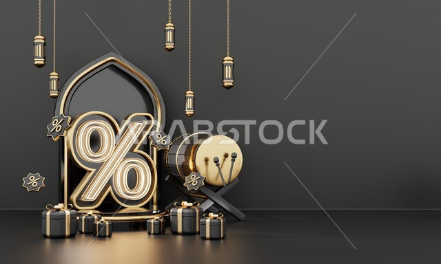 خلفية إسلامية لقاعدة عرض ثلاثية الأبعاد ، رمضان كريم ، مجسمات إسلاميات ، إسلاميات ، عروض رمضانية ، خلفية رمادية