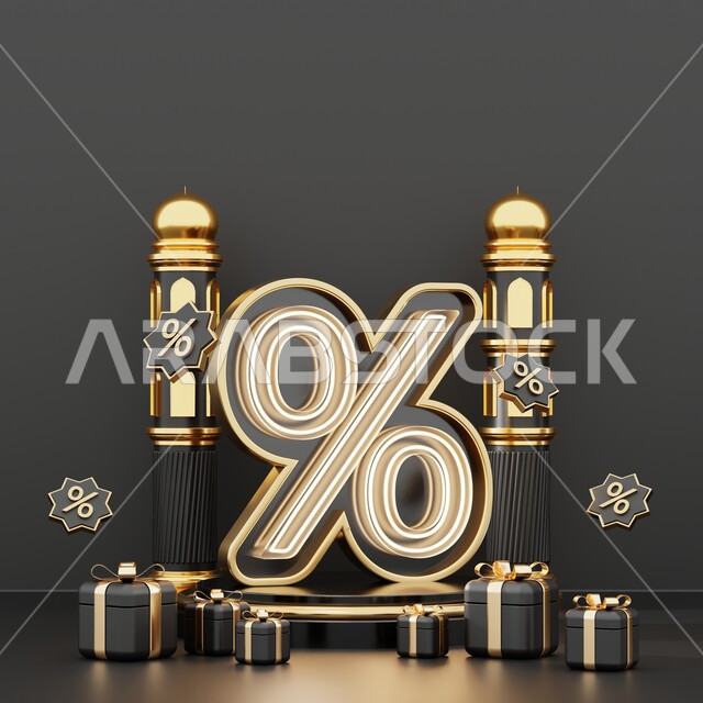 خلفية إسلامية لقاعدة عرض ثلاثية الأبعاد ، رمضان كريم ، مجسمات إسلاميات ، إسلاميات ، عروض رمضانية ، خلفية رمادية