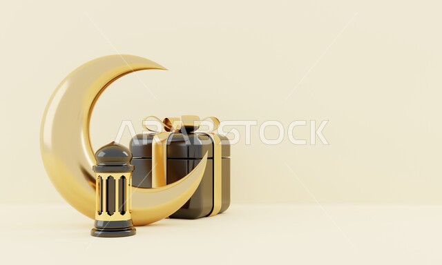 خلفية إسلامية لقاعدة عرض ثلاثية الأبعاد ، رمضان كريم ، مجسمات إسلاميات ، إسلاميات ، خلفية بيج