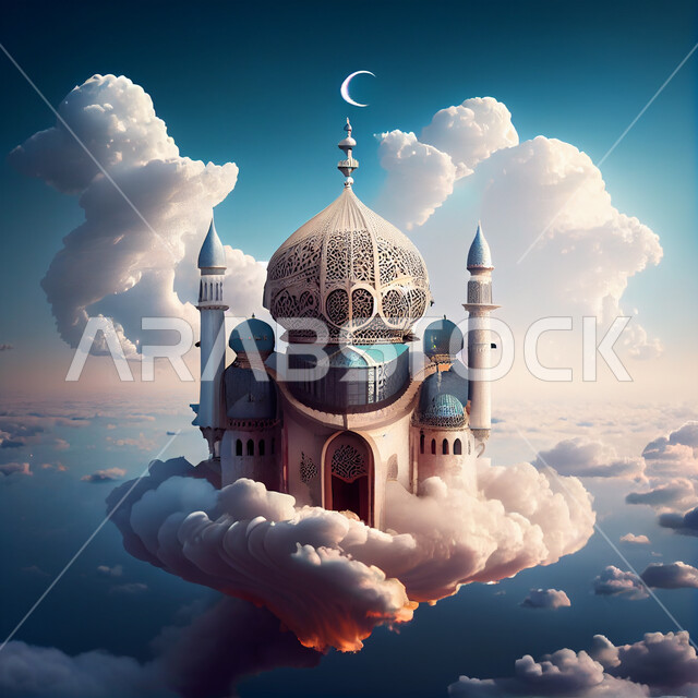 3d islamic wallpaper islamic and worship 3d mosque clouds