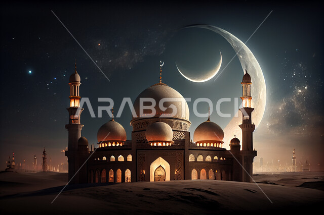 3d islamic wallpaper islamic and worship 3d mosque clouds
