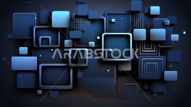 سداسية  الأزرق الداكن ،  رسم توضيحي ثلاثي الأبعاد ، خلفية تقديم ثلاثية الأبعاد , رسوم هندسية .