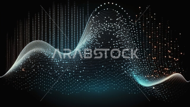 تكنولوجيا وأضواء مبعثرة  ,  جزيئات من التكنولوجيا المجردة , خلفيات مجردة متشابكة ,  خلفيات داكنة .