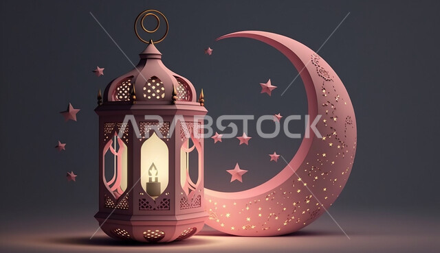 فانوس عربي تقليدي معدني، إضاءة وزينة شهر رمضان، تحف رمضانية، الإحتفال بقدوم شهر رمضان، ديكورات وأنوار، اجواء رمضانية، خلفية سوداء