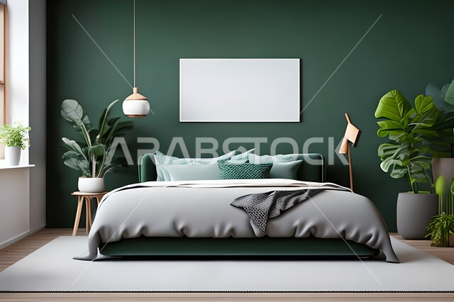 غرفة نوم بتصاميم عصرية حديثة, ديكورات داخليه، لوحات فنيه معلقه, تحف و إكسسوارات, أثاث منزلي راقي، تصاميم عصرية ، شقق وفلل سكنية ، ديكور داخلي .