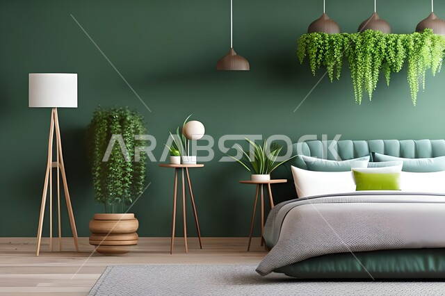 صوره مقربه لغرفة نوم بتصاميم عصرية حديثه، لوحات فنيه معلقه, تحف و إكسسوارات, أثاث منزلي راقي، تصاميم عصريه ، ديكورات داخلية, شقق وفلل سكنيه ، ديكور داخلي .