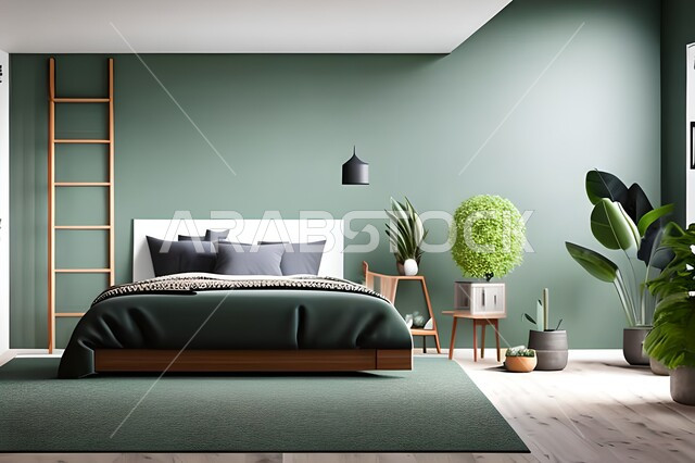 Bedroom with modern modern designs, antiques and accessories, upscale home furniture, modern designs, interior decorations, apartments and villas, interior decoration.