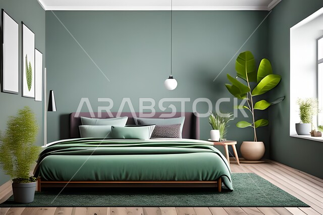 Bedroom with modern modern designs, antiques and accessories, upscale home furniture, modern designs, interior decorations, apartments and villas, interior decoration.