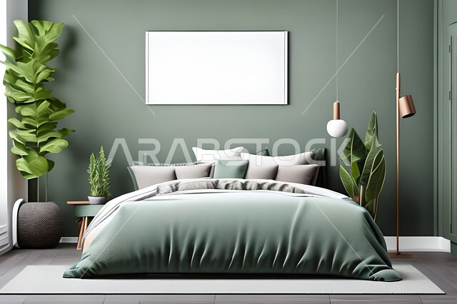 غرفة نوم بتصاميم عصرية حديثه ، تحف و إكسسوارات, لوحات فنية معلقة, أثاث منزلي راقي، تصاميم عصرية، ديكورات داخلية, شقق وفلل سكنية ، ديكورات داخليه .