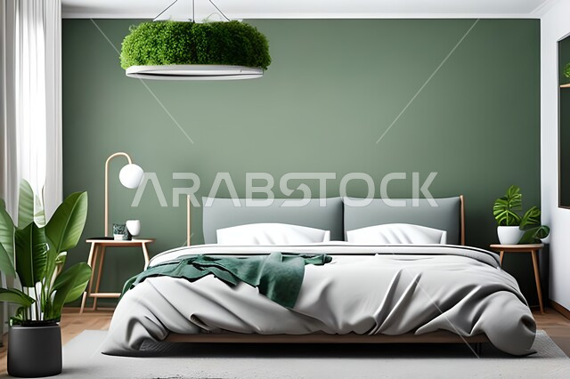 صورة امامية مقربه غرفه نوم بتصاميم عصريه حديثه, تحف و إكسسوارات, أثاث منزلي راقي ، تصاميم عصريه ، ديكورات داخليه , شقق وفلل سكنيه ، ديكور داخلي .