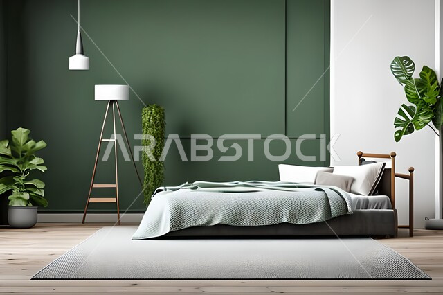 صورة جانبيه لغرفه نوم بتصاميم عصريه حديثه, تحف و إكسسوارات, أثاث منزلي راقي ، تصاميم عصريه ، ديكورات داخليه , شقق وفلل سكنيه ، ديكور داخلي .