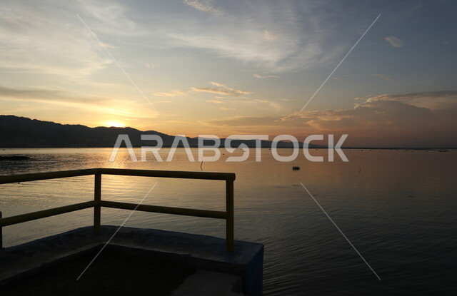 Lake Limputu, relaxation and meditation, sunset view, landscapes, nature background, solitaire.