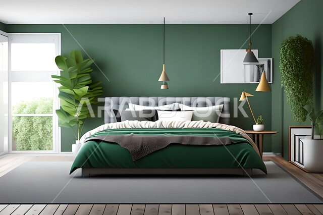 غرفة نوم بتصميم عصري حديث ، ديكورات داخليه ، أثاث منزلي فاخر، تصاميم عصرية  راقيه، شقق وفلل سكنية ، فنادق ومنتجعات فاخرة