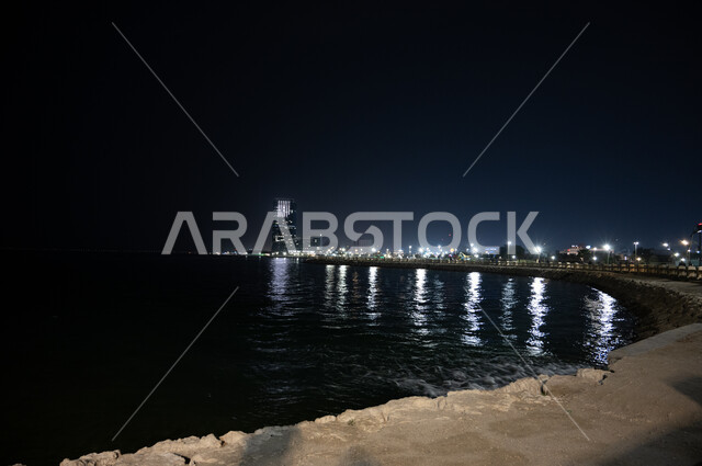 إطلالة على كورنيش الخبر ، شاطيء البحر في المنطقة الشرقية  في  المملكة العربية السعودية ، أماكن سياحية ترفيهية ، السياحة في السعودية ، واجهة  بحرية ، معالم سياحية.