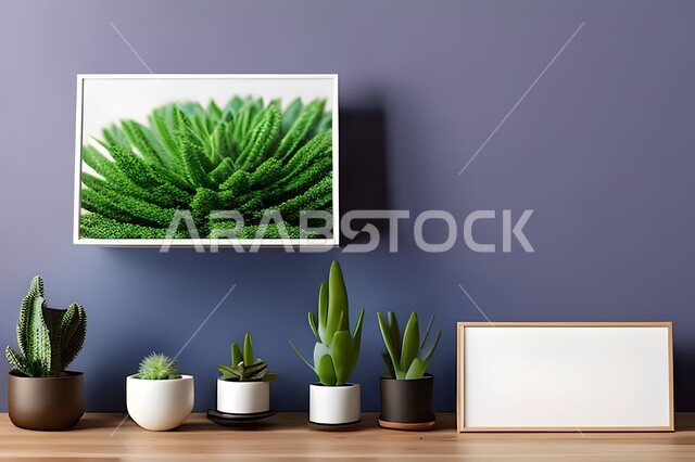 غرفة بتصاميم عصرية وجذابة، أثاث منزلي راقي، ديكورات داخلية، لوحات فنيه معلقة، تحف وإكسسوارات، تصاميم عصرية، براويز صور خشبية، نباتات الزينة الخضراء، ديكور داخلي، جدار ارجواني