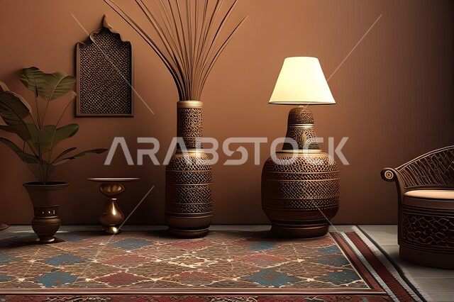 غرفة بتصاميم عصرية راقية, زخارف وديكورات إسلامية, تحف وإكسسوارات, ديكورات منزلية داخلية, أثاث منزلي فاخر, شقق وفلل سكنية