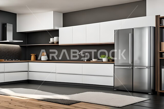 شقق وفلل سكنية بتصاميم عصرية راقية ، مطابخ حديثة في شقق وفلل سكنية  ، ديكورات داخلية