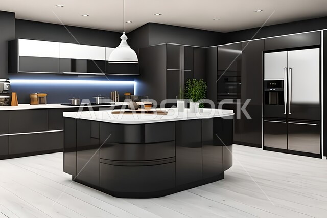 شقق وفلل سكنية بتصاميم عصرية راقية ، مطابخ حديثة في شقق وفلل سكنية  ، ديكورات داخلية