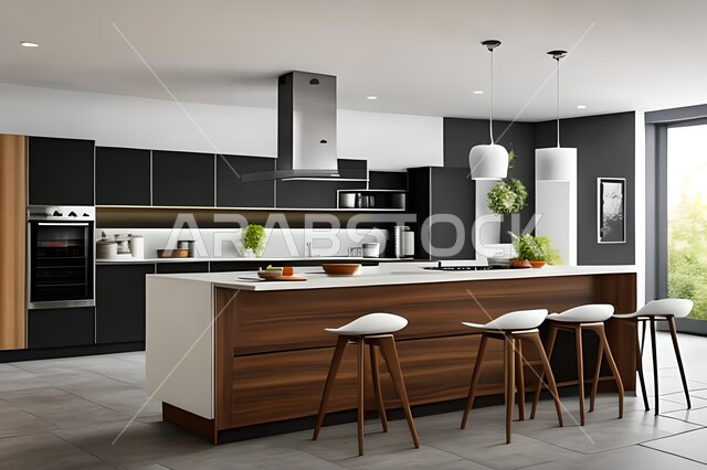 شقق وفلل سكنية بتصاميم عصرية راقية ، مطابخ حديثة في شقق وفلل سكنية  ، ديكورات داخلية