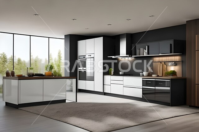 شقق وفلل سكنية بتصاميم عصرية راقية ، مطابخ حديثة في شقق وفلل سكنية  ، ديكورات داخلية