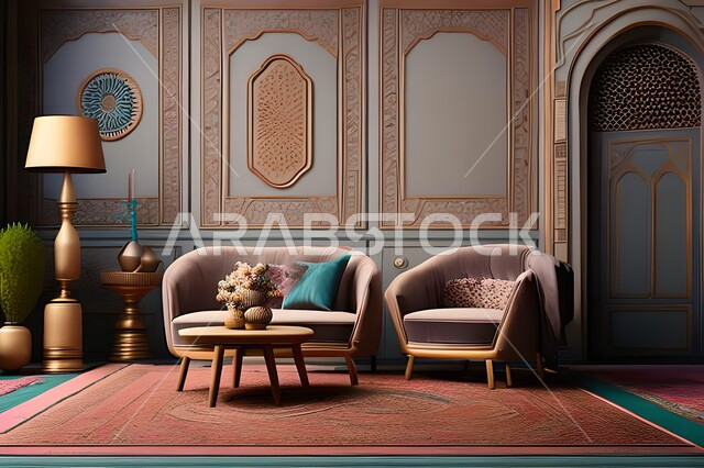 غرفة معيشة بتصاميم راقية, ديكورات منزلية داخلية, تحف وإكسسوارات, أثاث منزلي فاخر, شقق وفلل سكنية