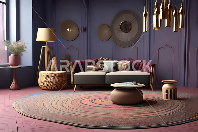 غرفة معيشة بتصاميم راقية, ديكورات منزلية داخلية, تحف وإكسسوارات, أثاث منزلي فاخر, شقق وفلل سكنية