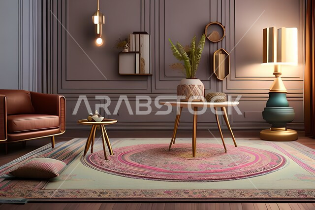 غرفة معيشة بتصاميم راقية, ديكورات منزلية داخلية, تحف وإكسسوارات, أثاث منزلي فاخر, شقق وفلل سكنية