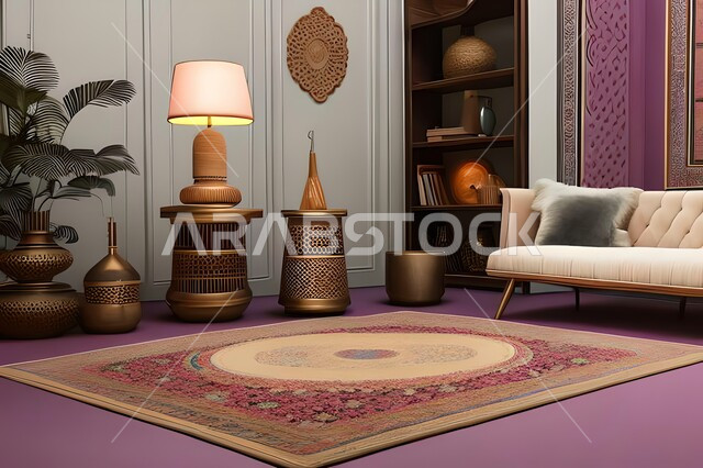 غرفة معيشة بتصاميم راقية, ديكورات منزلية داخلية, تحف وإكسسوارات, أثاث منزلي فاخر, شقق وفلل سكنية