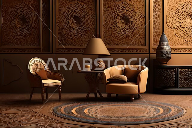 غرفة معيشة بتصاميم راقية, ديكورات منزلية داخلية, تحف وإكسسوارات, أثاث منزلي فاخر, شقق وفلل سكنية