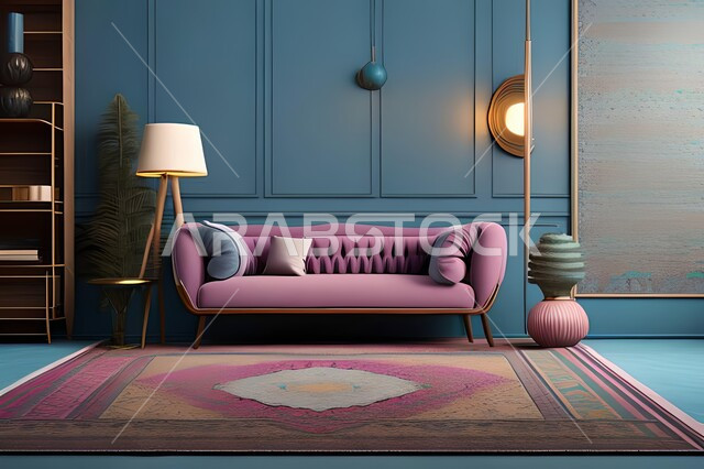 غرفة معيشة بتصاميم راقية, ديكورات منزلية داخلية, تحف وإكسسوارات, أثاث منزلي فاخر, شقق وفلل سكنية