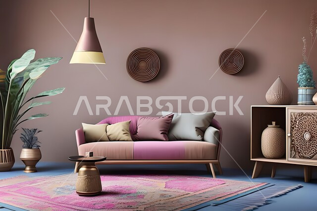 غرفة معيشة بتصاميم راقية, ديكورات منزلية داخلية, تحف وإكسسوارات, أثاث منزلي فاخر, شقق وفلل سكنية