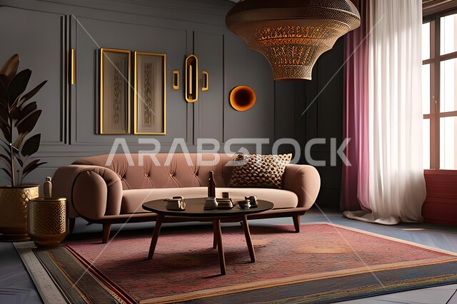 غرفة معيشة بتصاميم راقية, ديكورات منزلية داخلية, تحف وإكسسوارات, أثاث منزلي فاخر, شقق وفلل سكنية