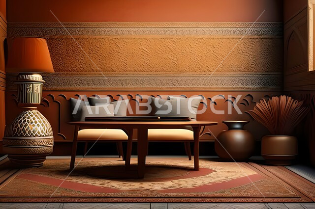 غرفة بتصاميم عصرية, زخارف إسلامية, تحف وإكسسوارات, شقق وفلل سكنية, ديكورات منزلية داخلية, أثاث منزلي راقي