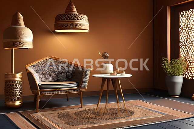 غرفة بتصاميم عصرية, زخارف إسلامية, تحف وإكسسوارات, شقق وفلل سكنية, ديكورات منزلية داخلية, أثاث منزلي راقي