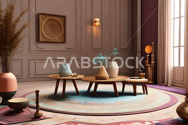 غرفة بتصاميم عصرية, زخارف إسلامية, تحف وإكسسوارات, شقق وفلل سكنية, ديكورات منزلية داخلية, أثاث منزلي راقي