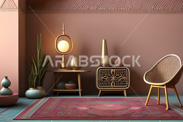 غرفة بتصاميم عصرية, زخارف إسلامية, تحف وإكسسوارات, شقق وفلل سكنية, ديكورات منزلية داخلية, أثاث منزلي راقي