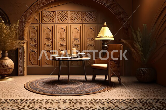 غرفة بتصاميم عصرية, زخارف إسلامية, تحف وإكسسوارات, شقق وفلل سكنية, ديكورات منزلية داخلية, أثاث منزلي راقي